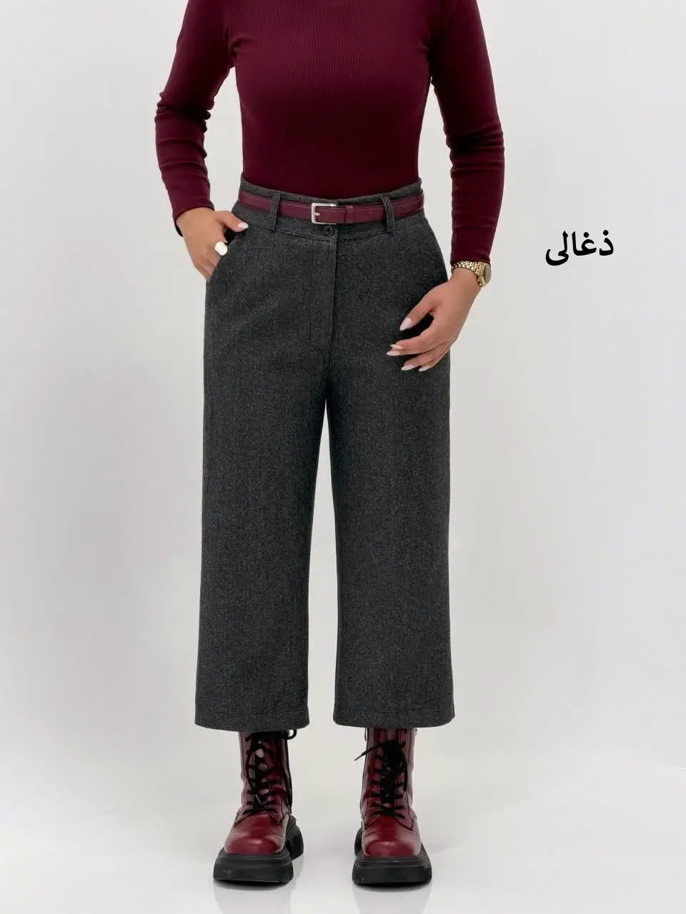 3765-شلوار فوتر واید قد 90